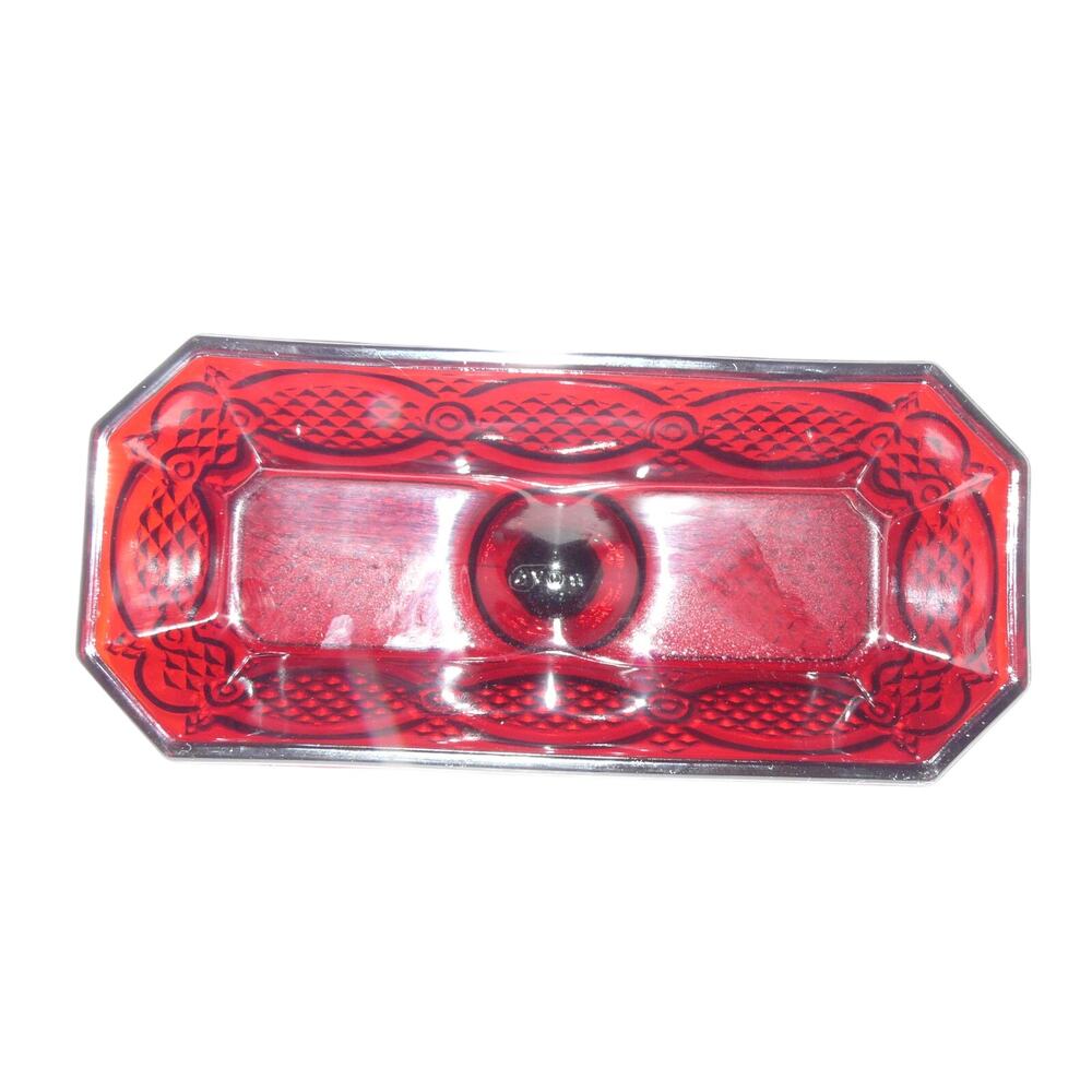 Vintage Avon Cape Cod Ruby Red Glass Butter Dish Lid Rectangular Knob MCM Retro - Picture 8 of 9